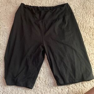 Large black biker shorts